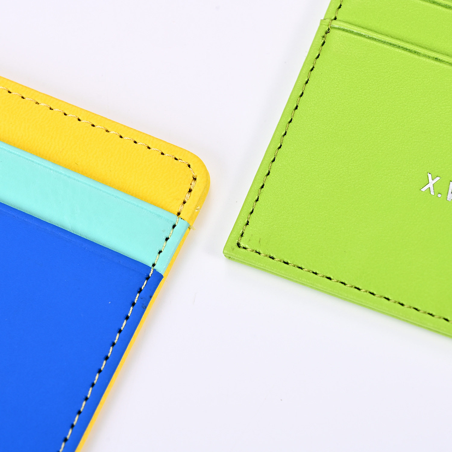 Anti-Theft Multi-Card Slot Card Holder Customized Pu Leather Large-Capacity Id Card Holder Leather Portable Color Matching Card Holder