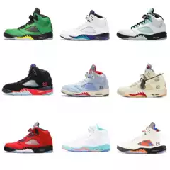 Cross-Border Aj5 Comfortable Versatile Mid-Top Retro Basketball Shoes Non-Slip Breathable Casual Shoes Putian Shoes Jordan 5 Sneakers