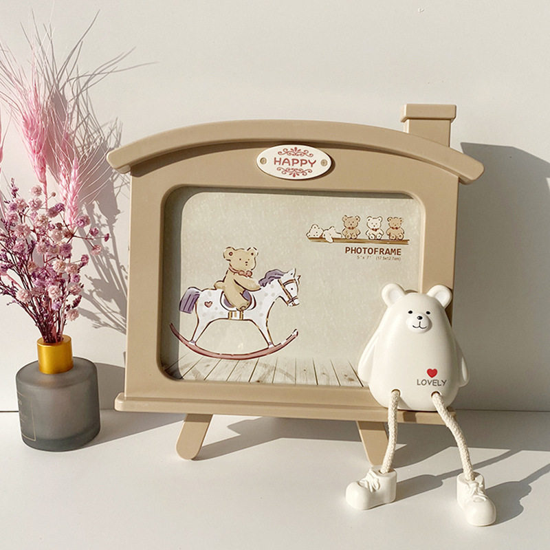 Nordic Creative Cartoon Cute Mouse 7-inch Photo Frame Simple Desktop Decoration Children's Student Photo Frame Set Table Wholesale