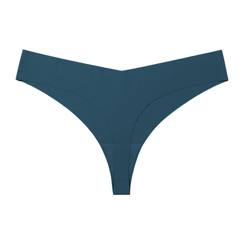 欧美低腰冰丝裸感无痕纯棉裆透气大码T型内裤 女士性感一片式内裤