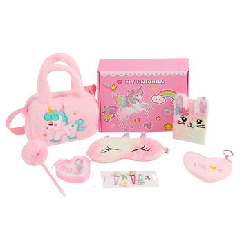 Amazon Children's notebook bag gift box suit cartoon unicorn birthday gift box student award gift