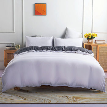 Cross-Border E-Commerce Amazon Solid Color Three-Piece Set Microfiber Bedding Home Textile Manufacturer Dropshipping Wholesale