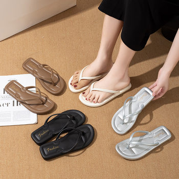 Red Riding Book Explosions Women's Summer Non-slip Super Soft Thick Bottom Fashionable All-match Beach Flip-flops for Women