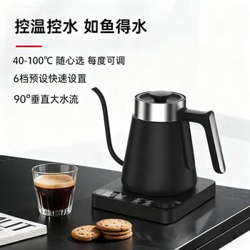 Gooseneck Cross-Border Precision Temperature Control Electric Kettle Gooseneck Kettle Hand-Brew Temperature Control Kettle 110V Water Boiling Kettle