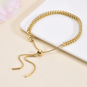 Transfer Pull Woven Titanium Steel Bracelet Simple Cold Style Ins Niche Design Color-free Bracelet for Women