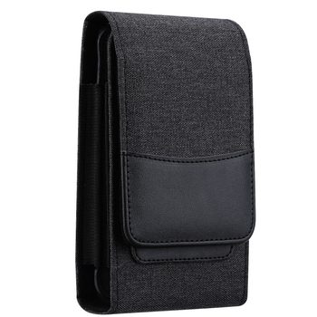 Suitable for 15max Oxford Cloth Waist Bag Mobile Phone Leather Case Samsung Flip Cover Nylon Double Layer Bag Universal Protective Case
