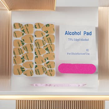 Wearable Manicure Accessories Tool Kit Jelly Glue Nail File Alcohol Cotton Swab Small Wooden Stick Waterproof Set Wholesale