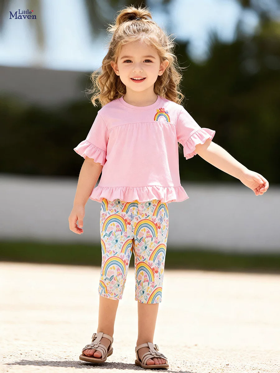 Ensemble fille été, vêtements bébé fleur mignonne, tenue deux pièces manche courte