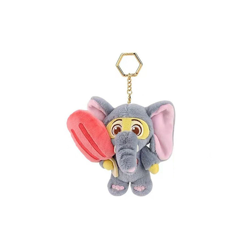 正版迪士尼草莓熊挂件史迪仔公仔毛绒玩偶朱迪尼克钥匙扣背包挂饰