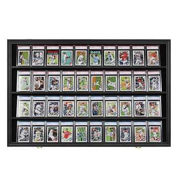 Cross-Border 36 Baseball Cassette Lock Display Cabinet Suitable for Basketball, Football and Hockey Trading Card Display Frame Photo Frame