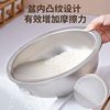 Stainless Steel Rice Washing Basin Leakage Basin Household Kitchen Vegetable Washing Blue Filter Water Basket Rice Sieve Washing Water Fruit and Vegetable Draining Basket