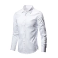 Long Sleeve Solid Color Shirt White