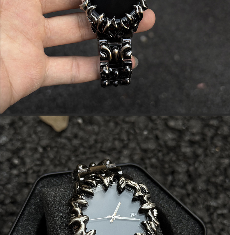 Millennium Vintage Special-Shaped Paw Men's Watch Export Cross-Border Wholesale European and American Trendy Cool Niche Men's Watch 68 O1CN01WOEcvw1PLRT6kH50U !!2218131131824 0 cib