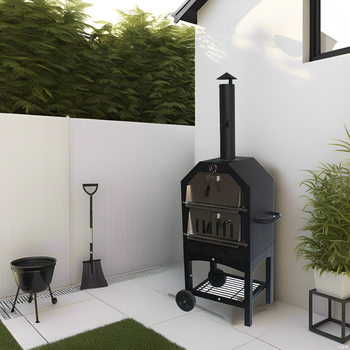 Cross-border Outdoor Thickened American Camping Carbon Oven Large Pizza Oven Household Outdoor Multi-function Barbecue Oven