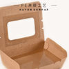 Factory supply disposable lunch box Kraft paper single window salad box takeaway packing box fruit fishing box