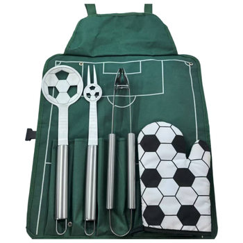 Football Barbecue Tool Set, Ice Bag Combination Grill, Apron Barbecue Utensils