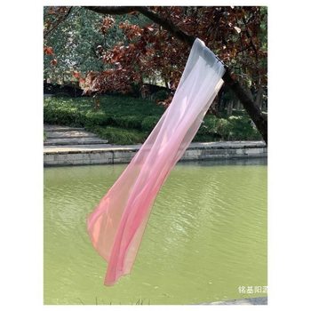 Silk Scarf Hanfu Dance Shawl Long Silk Gradient Flowing Chiffon Practice Square Dance Classical Dance Props Transition
