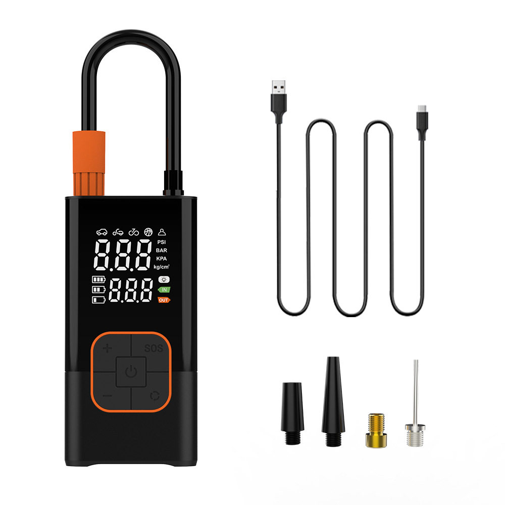 Portable mini self-propelled electric tire pump air pump handheld wireless charging digital display car air pump