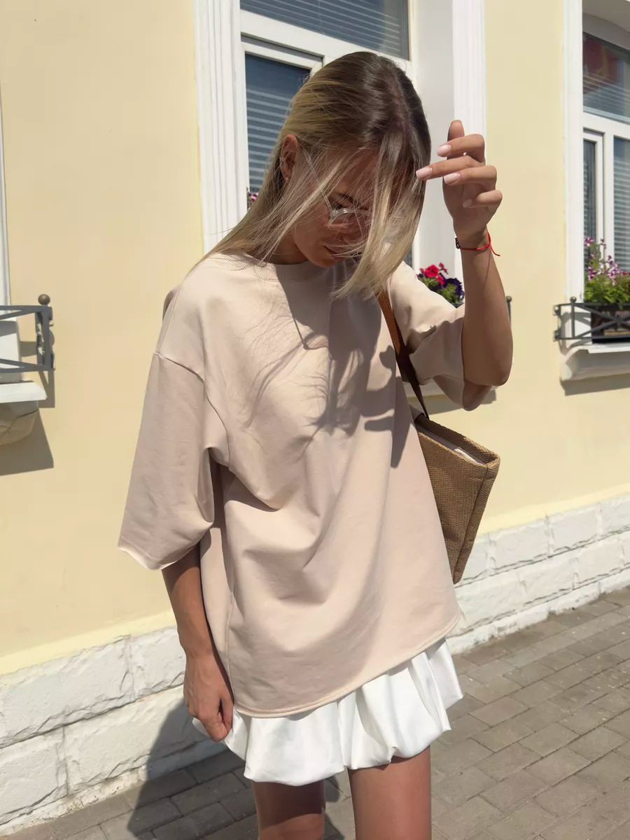 Womens Loose Fit Cotton T Shirt Distressed Round Neck Short Sleeve Basic Style Casual Wear Wholesale Available