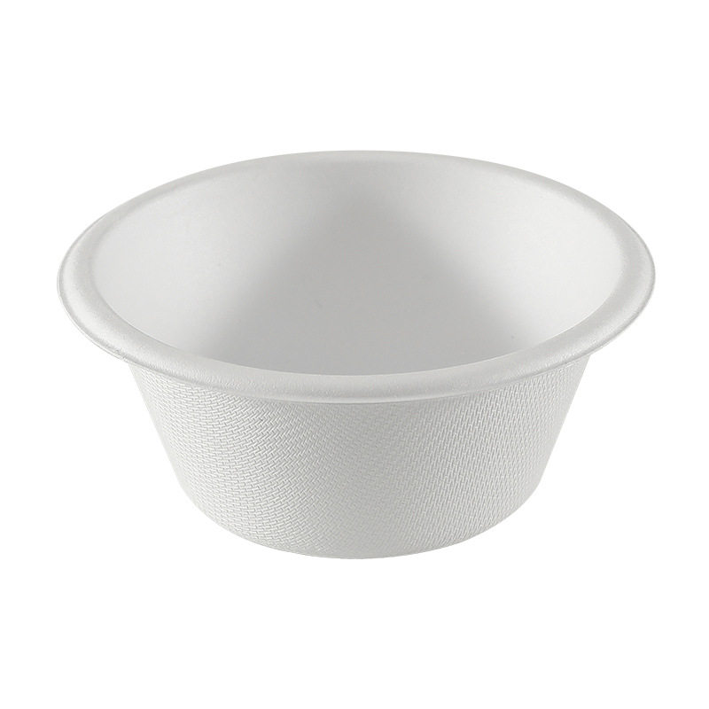 Disposable Lunch Box Paper Bowl Sugar Cane Pulp Biodegradable Thickeneded Tableware Bowl Burger Pulp Box Fruit Disc Salad Bowl