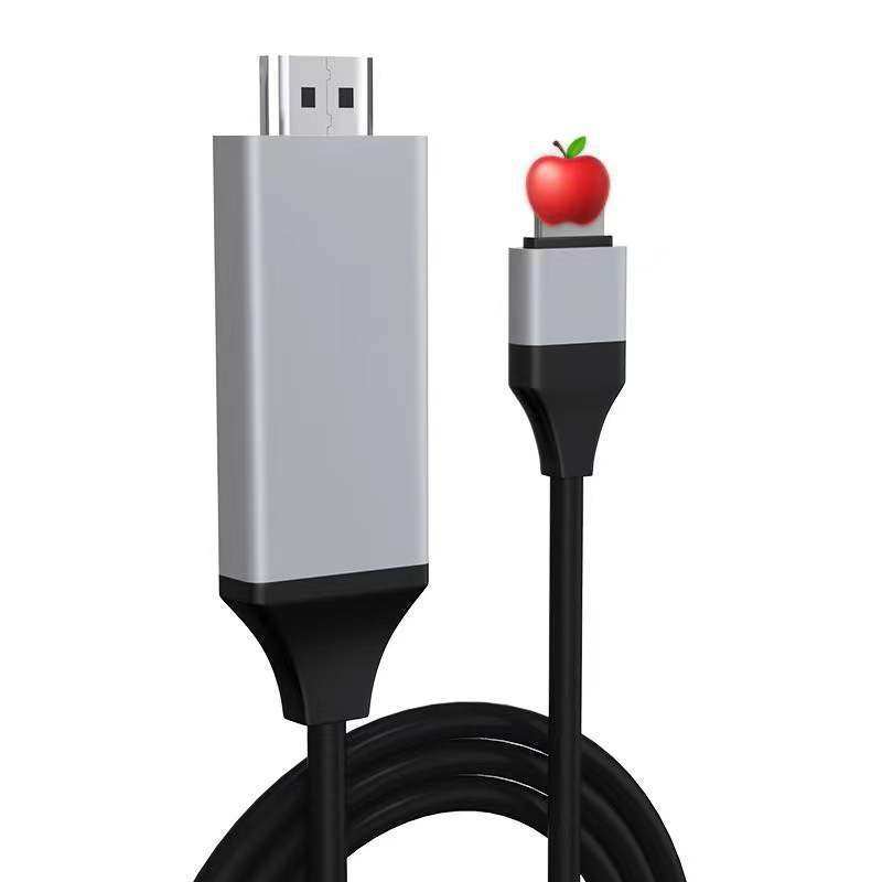 Suitable for Apple Android Type-C Mobile Phone to Hdtv High-Definition Cable iPhone Mobile Phone Same-Screen Cable Projection Cable