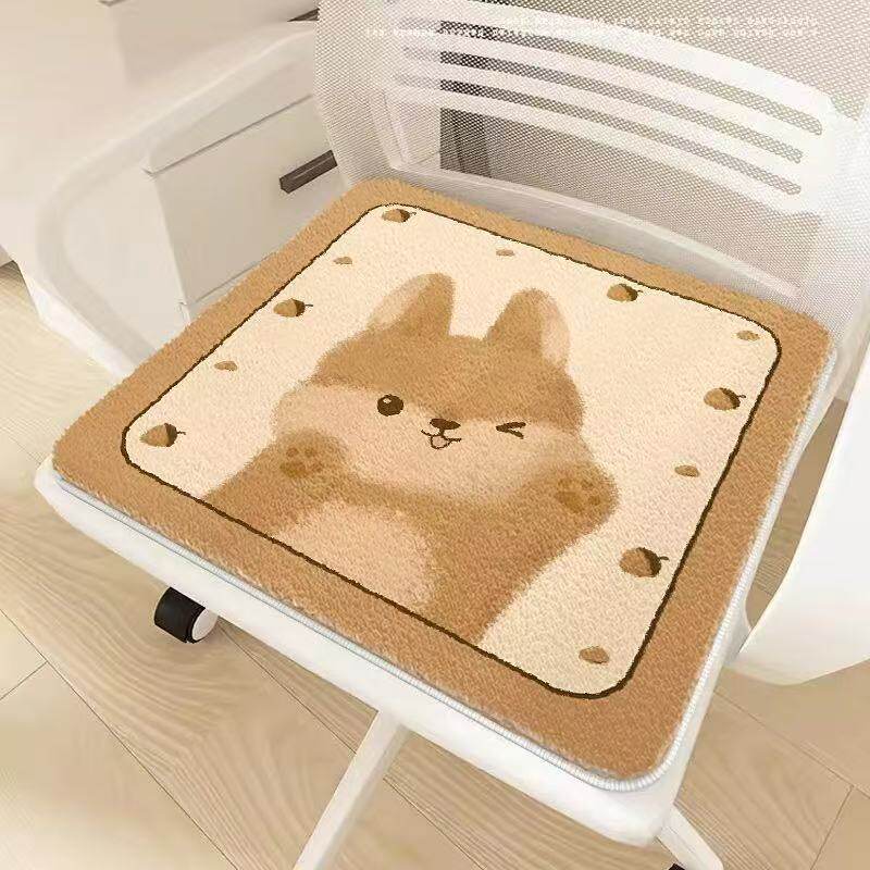 Cushion Chair Pad Plush Seat Pad Autumn and Winter Thickened Warm Office Long Sitting Cushion Home Stool Pad Ld