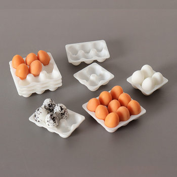 Cross-Border Export Dollhouse Doll House Miniature Artificial Mini Food Toy Egg Tray Model DIY Props
