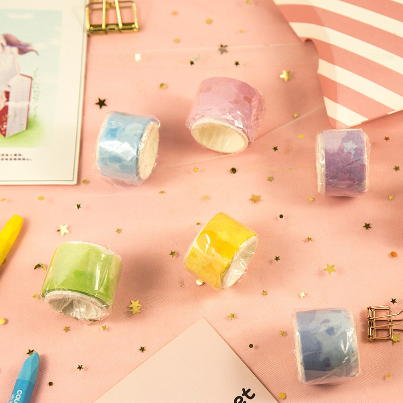 Hand account Cloud Nebula and paper tape special-shaped hand account element landscape base collage material frosted material