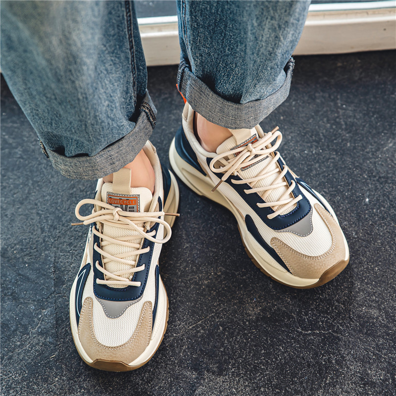 New Spring & Fall Thick-Soled Dad Shoes Men's Casual Versatile Sports Shoes Running Forrest Gump Retro Ins Trbottomy Shoes 11 undefined