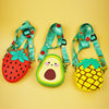 Silicone Avocado Crossbody Bag Coin Purse Baby Children Parent-Child Shoulder Bag Fruit Mini Crossbody Bag