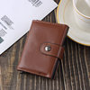 Card Holder Rfid Anti-Theft Credit Card Case Aluminum Alloy Card Box Coin Purse Card Cover with Buckle Bag Leather Card Holder