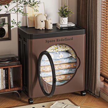 Medieval Style Flip-Top Storage Box Clothes Storage Cabinet Toys Large Capacity Foldable Clothing Quilt Storage Box