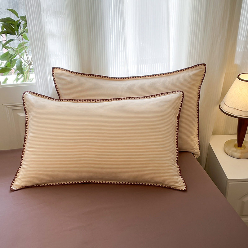 Spring Cotton Four-piece Set Class A Shell Edge Cotton Quilt Cover Nantong Bedding Wash Cotton Bed Sheet Three-piece Set