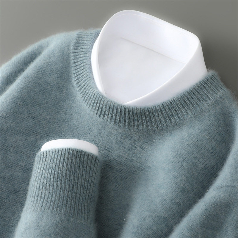 秋冬毛衣新款一线成衣100%羊毛衫内搭休闲男士半高领加厚打底衫男