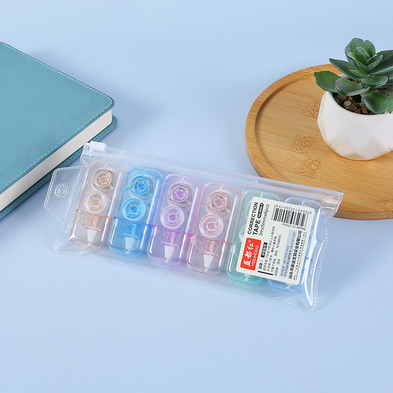 Dopamine Mini Gradient Six-pack Correction Tape, Compact and Portable Color, Exquisite Correction Tape for Primary and Secondary School Students