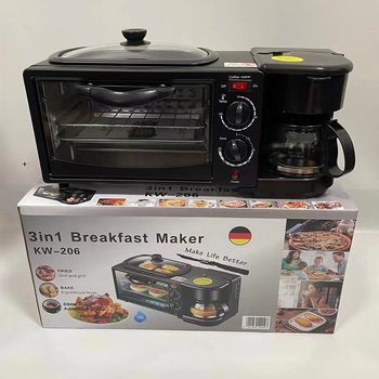 Multifunctional Household Three-In-One Sandwich Breakfast Machine Toaster Oven 3in1 Breakfast Machine