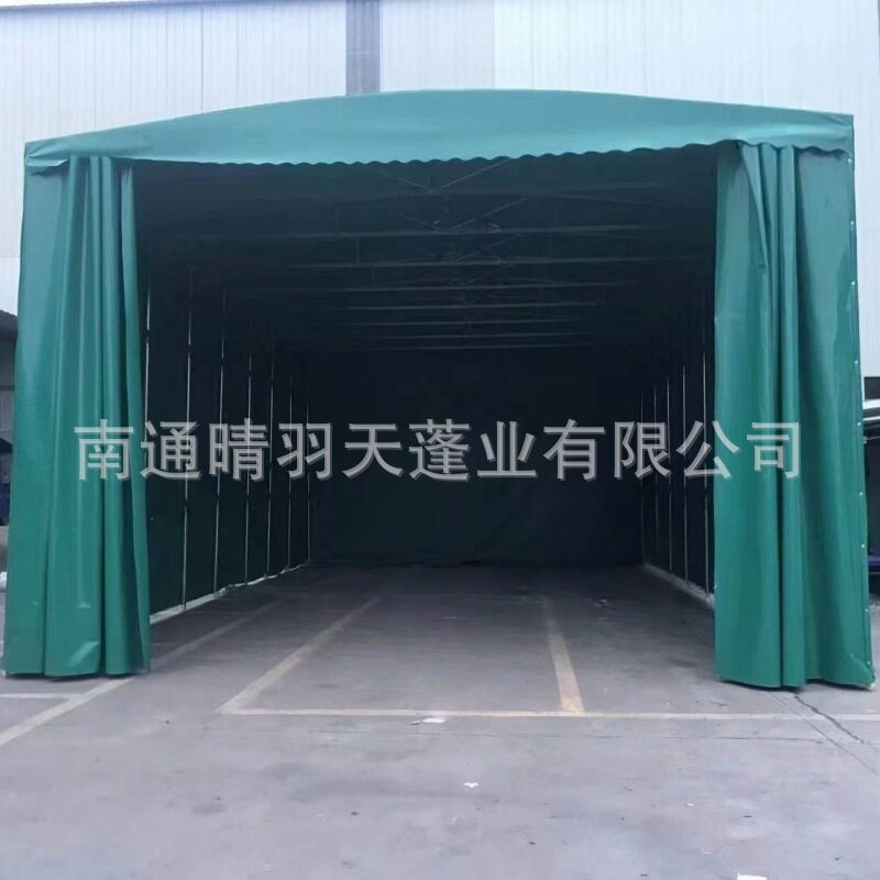 厂房通道悬空电动推拉伸缩雨棚大型物流仓库雨棚户外活动球场雨棚