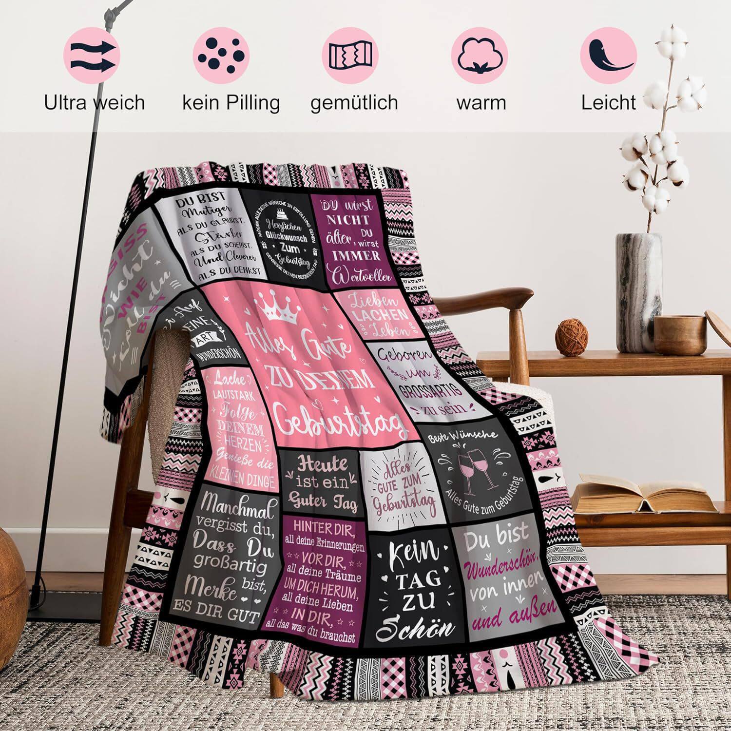 Jat Dropshipping Birthday Gifts for Ladies, Blankets for Mom, Girls, Wives, Sisters, Girlfriends, and Colleagues