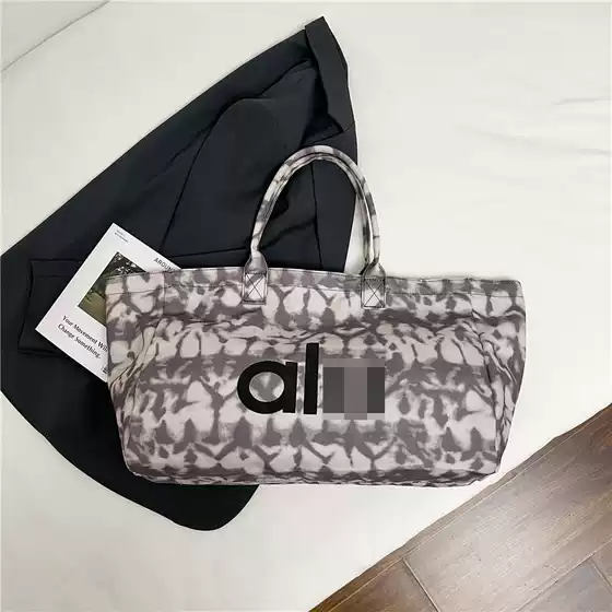 Shoulder Bag, Fashionable and Versatile Tote Bag, Canvas Yoga Bag, Unisex Large-Capacity Shopping Bag, Sports Fitness Bag