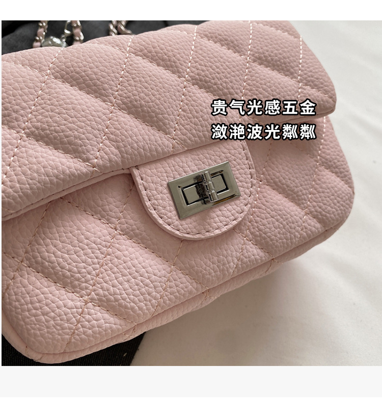 Korean Style New Fashion Chanel Style Diamond Embroidery Line Small Square Bag Women's Underarm Bag High-grade Chain Crossbody Bag 13 O1CN01WSAjIN1HDBIbzA4kB !!2214631120723 0 cib
