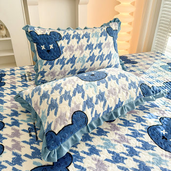 2025 New Lace Thickeneded Milk Velvet Cartoon Pillowcases, a Pair of Coral Velvet Pillowcases, Pillowcases to Heattech in Autumn and Winter