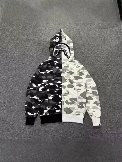 The currency nemesis cross-border wholesale generation shark mosaic camouflage heavyweight 450 grams zipper cardigan sweater jacket