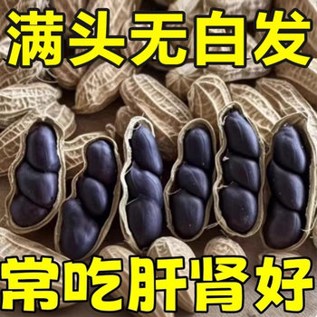 Yunnan Selenium-Rich Shelled Black-Skinned Black Peanuts Official Flagship Store Healthy Shelled Raw Peanuts for Pregnant Women's Spleen and Stomach Healthy Snacks