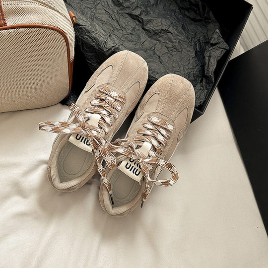 Su Yinyin with autumn oxygen ~ retro leather increased casual sports moral training shoes Forrest Gump shoes women's spring and autumn