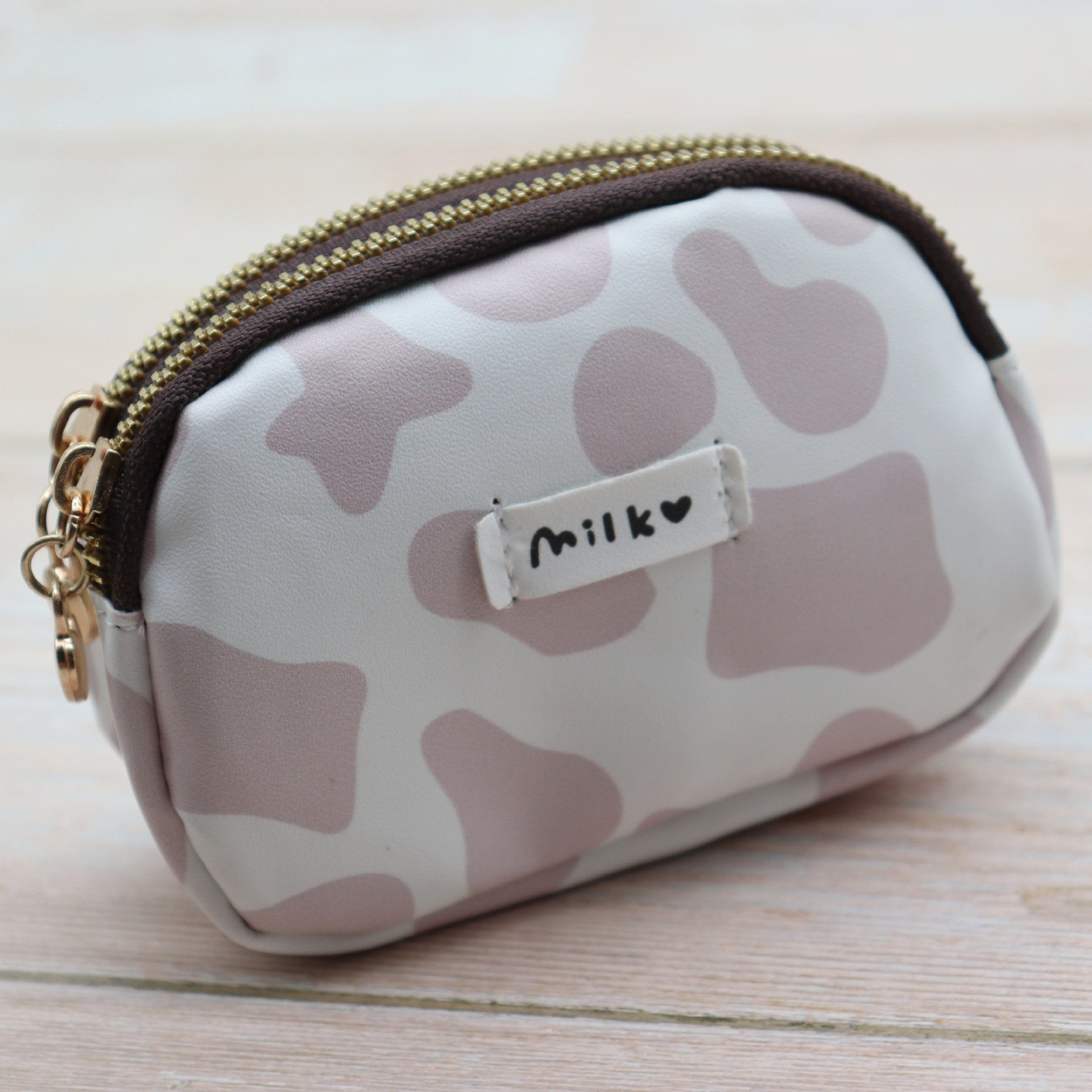 New Korean Style Printed Double Zipper Cute Large Capacity Wallet Student Coin Purse Id Card Holder Storage Bag for Women