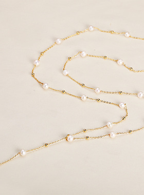 手工制作满天星淡水珍珠项链送礼