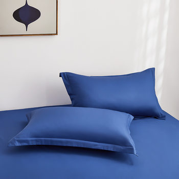 Pure cotton pillowcase solid color simple pure cotton plain student pillowcase combed cotton mercerized non-fading embroidered logo