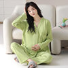 Derong Postpartum Clothing Pajamas for Women Autumn and Winter with Breast Pads for Pregnant Women Postpartum Suits for Maternity and Lactation Home Clothes