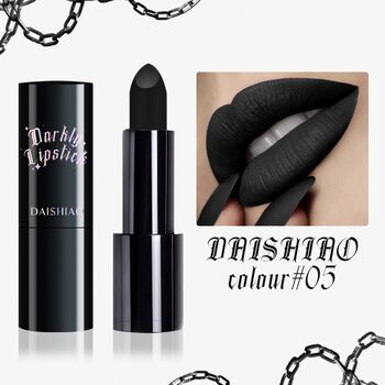 Daishiao Cross-Border Export Halloween Spot Black Lipstick Waterproof Long-Lasting Matte Lipstick Makeup Lip Gloss