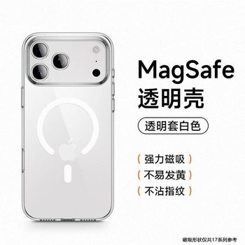 Lgd Exclusive Suitable for Iphone17Promax Transparent Magnetic Phone Case Apple 17 Transparent Case